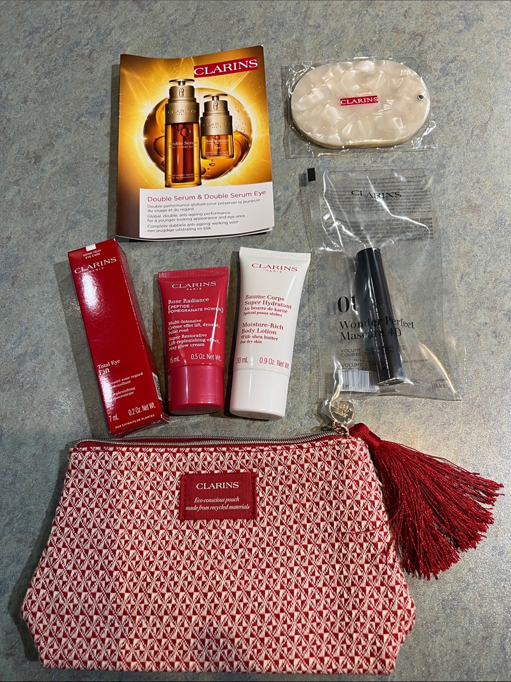 Clarins anti-aging travel set